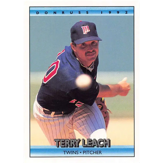 1992 Donruss #484 Terry Leach NM-MT Minnesota Twins Baseball Card - Baseball Card Single