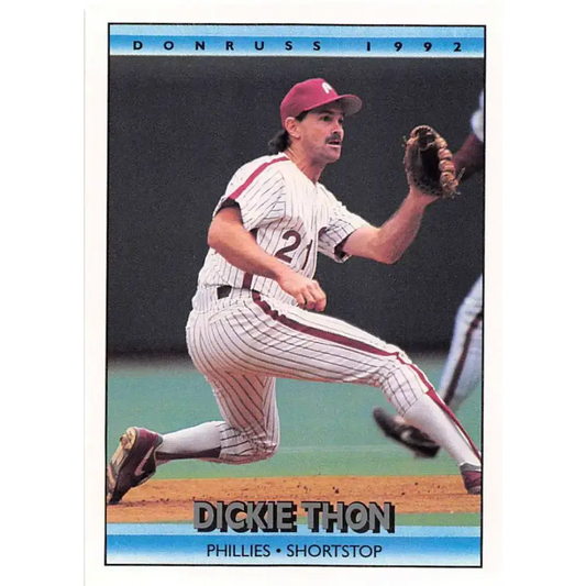 1992 Donruss #510 Dickie Thon NM-MT Philadelphia Phillies Baseball Card - Baseball Card Single