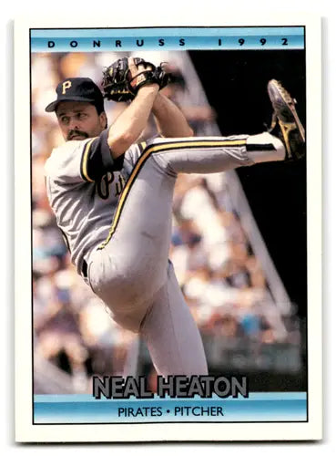 Neal Heaton baseball card with original gloss, mint Pirates 1992 Donruss #522