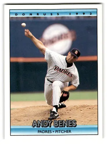 Original gloss of Andy Benes baseball card from 1992 Donruss Padres NM near mint