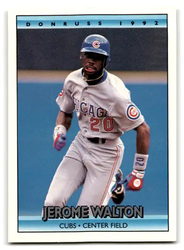 Original gloss Jerome Walton baseball card featuring mint Cubs from 1992 Donruss #528