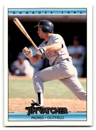 Original gloss 1992 Donruss Jim Vatcher baseball card mint Padres ID:67170