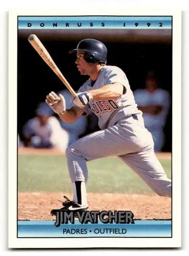 Jim Vatcher San Diego Padres baseball card from 1992 Donruss collection