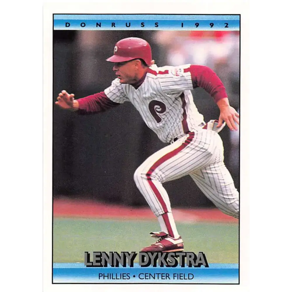 1992 Donruss #57 Lenny Dykstra NM-MT Philadelphia Phillies Baseball Card - Baseball Card Single