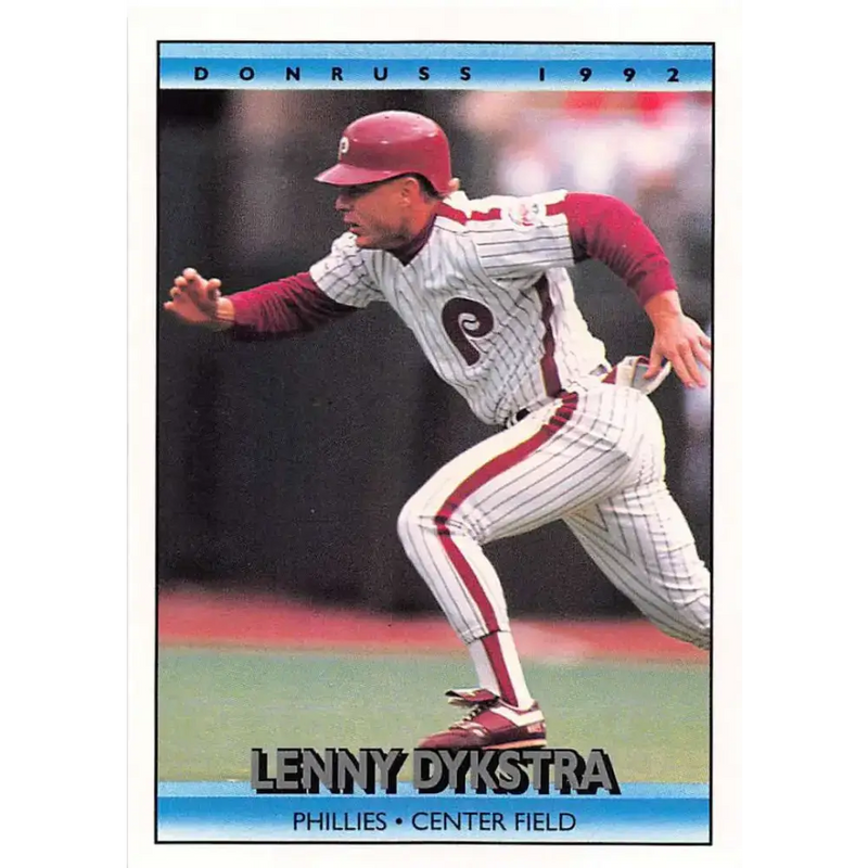 1992 Donruss #57 Lenny Dykstra NM-MT Philadelphia Phillies Baseball Card - Baseball Card Single