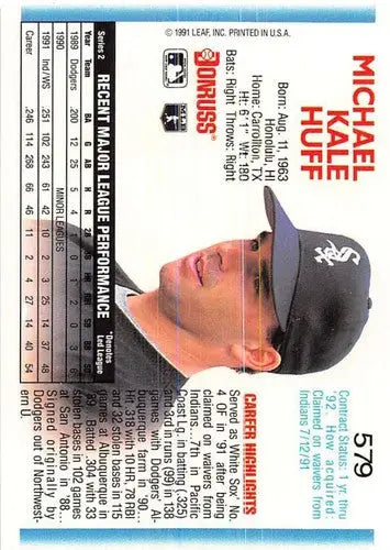 1992 Donruss #579 Mike Huff NM-MT White Sox ID:72095 - Baseball Card Single