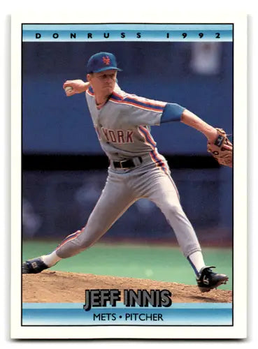 1992 Donruss Jeff Innis baseball card with original gloss, mint Mets ID:70798