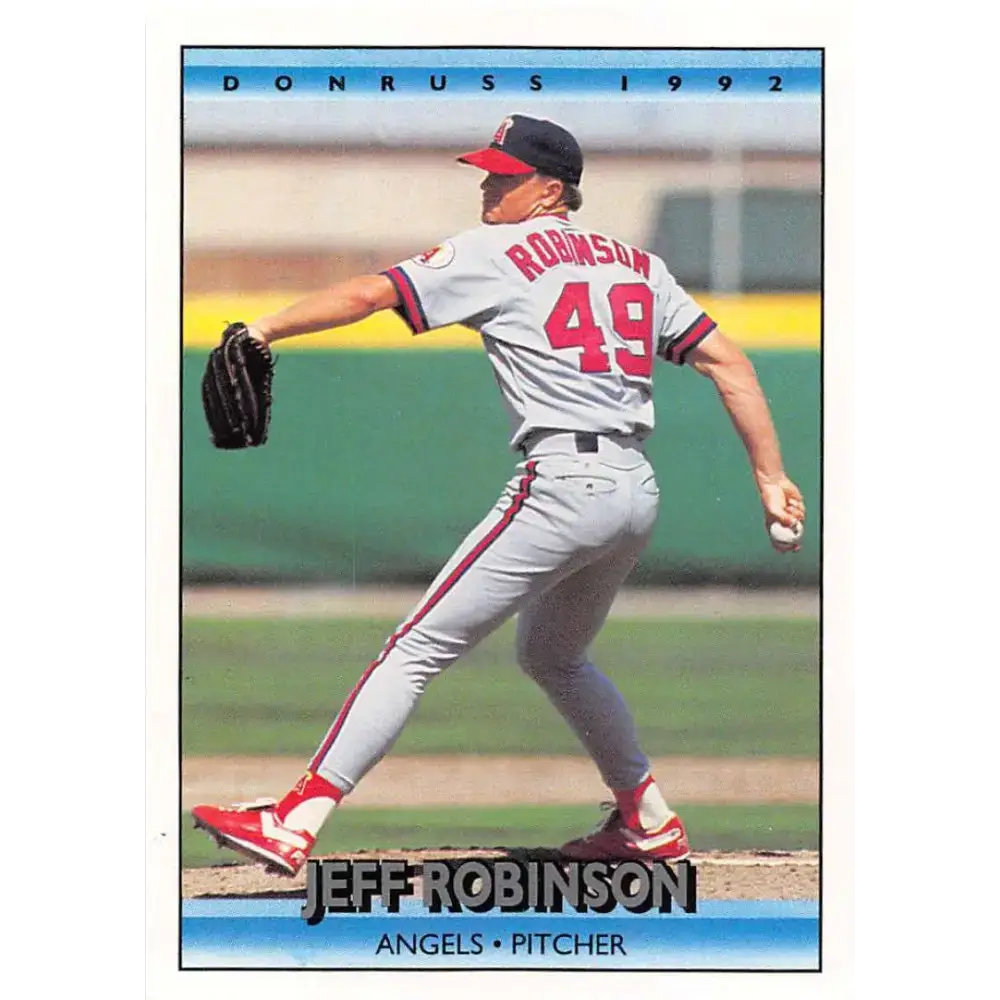1992 Donruss #59 Jeff Robinson NM-MT California Angels Baseball Card - Baseball Card Single