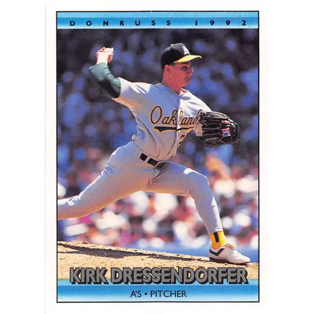 1992 Donruss #594 Kirk Dressendorfer NM-MT Oakland Athletics Baseball Card - Baseball Card Single