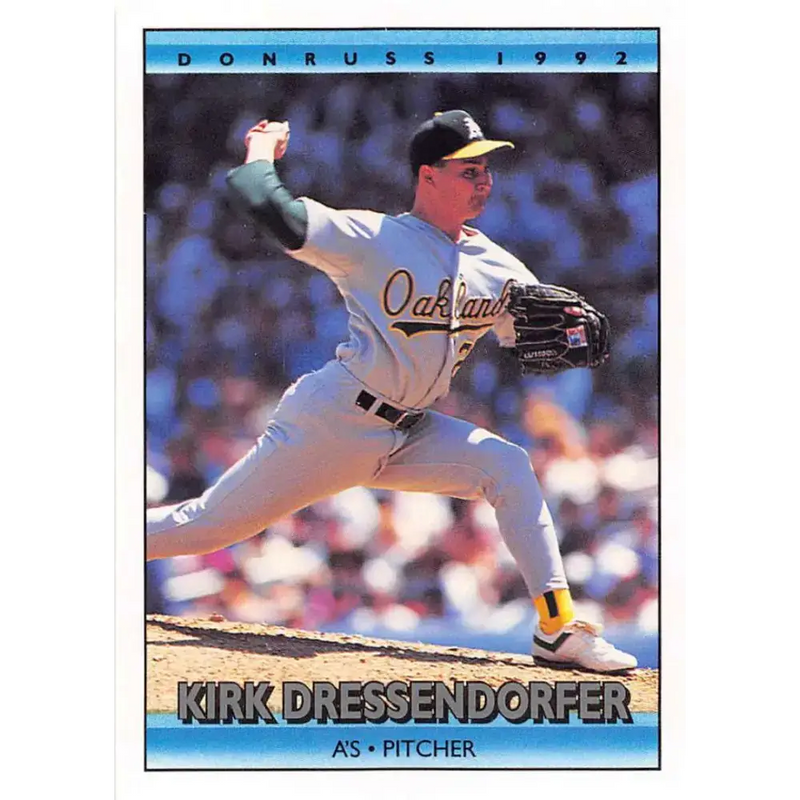 1992 Donruss #594 Kirk Dressendorfer NM-MT Oakland Athletics Baseball Card - Baseball Card Single