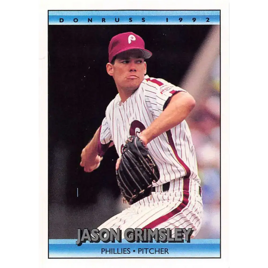 1992 Donruss #599 Jason Grimsley NM-MT Philadelphia Phillies Baseball Card - Baseball Card Single
