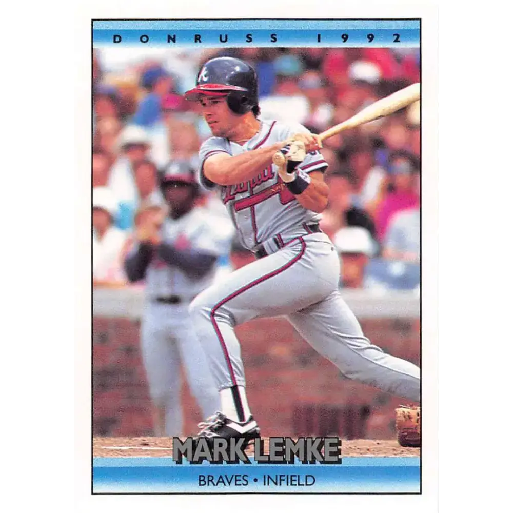 1992 Donruss #606 Mark Lemke NM-MT Atlanta Braves Baseball Card - Baseball Card Single