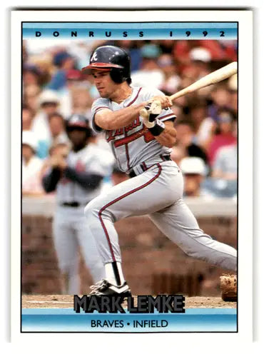 1992 Donruss #606 Mark Lemke NM Near Mint Braves ID:67103 - Baseball Card Single
