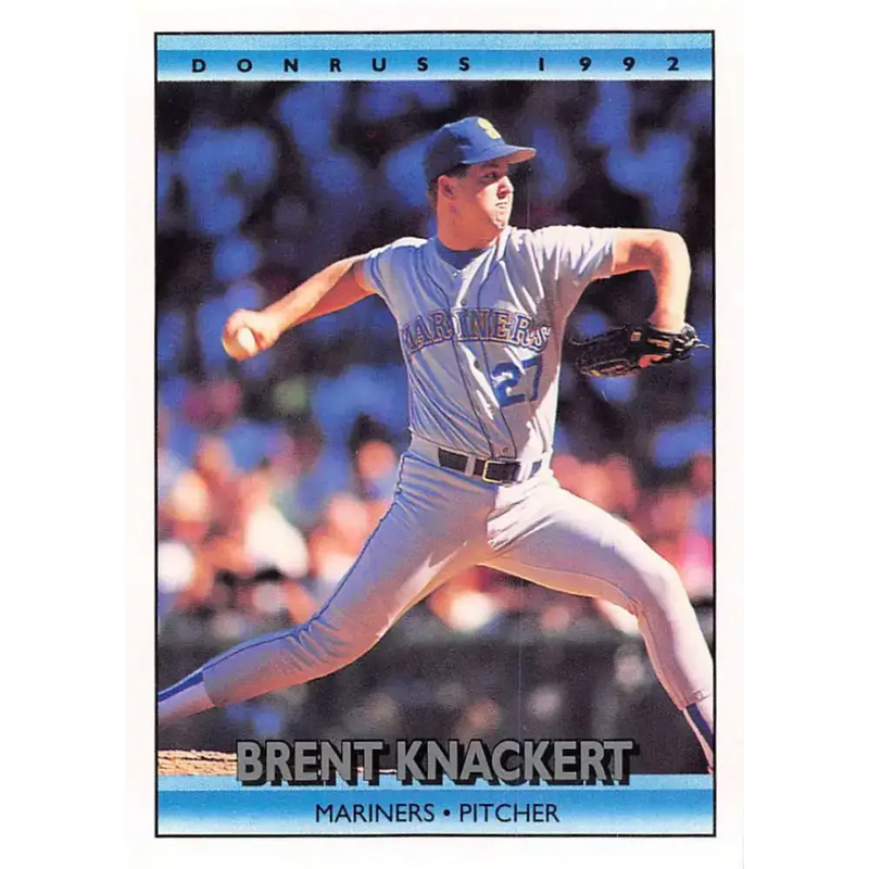 1992 Donruss #608 Brent Knackert NM-MT Seattle Mariners Baseball Card - Baseball Card Single