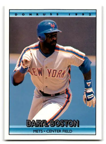 Daryl Boston baseball card with original gloss - mint Mets 1992 Donruss #612 NM near mint