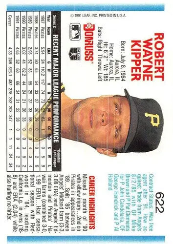 1992 Donruss #622 Bob Kipper NM-MT Pirates ID:72225 - Baseball Card Single