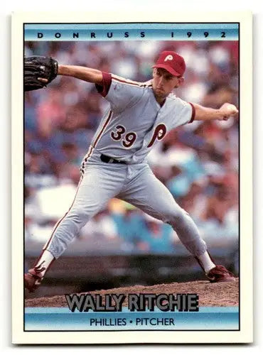Original gloss Wally Ritchie Philadelphia Phillies baseball card from 1992 Donruss #631