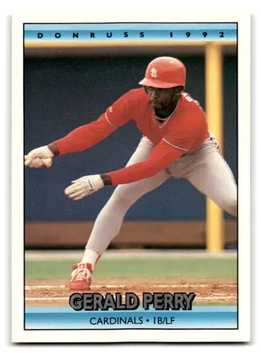 Gerald Perry baseball card with original gloss from 1992 Donruss NM Near Mint Cardinals