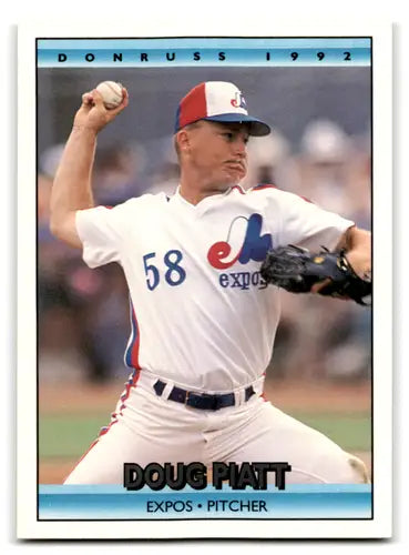 1992 Donruss Doug Piatt baseball card with original gloss Mint Expos UER ID 67088
