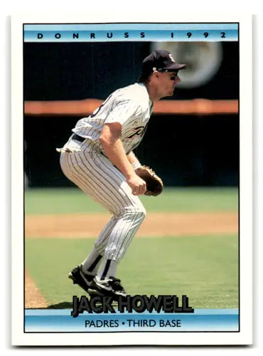 Original gloss Jack Howell baseball card from 1992 Donruss Padres NM Near Mint