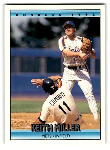 1992 Donruss Keith Miller original gloss baseball card Mets near mint ID 67139