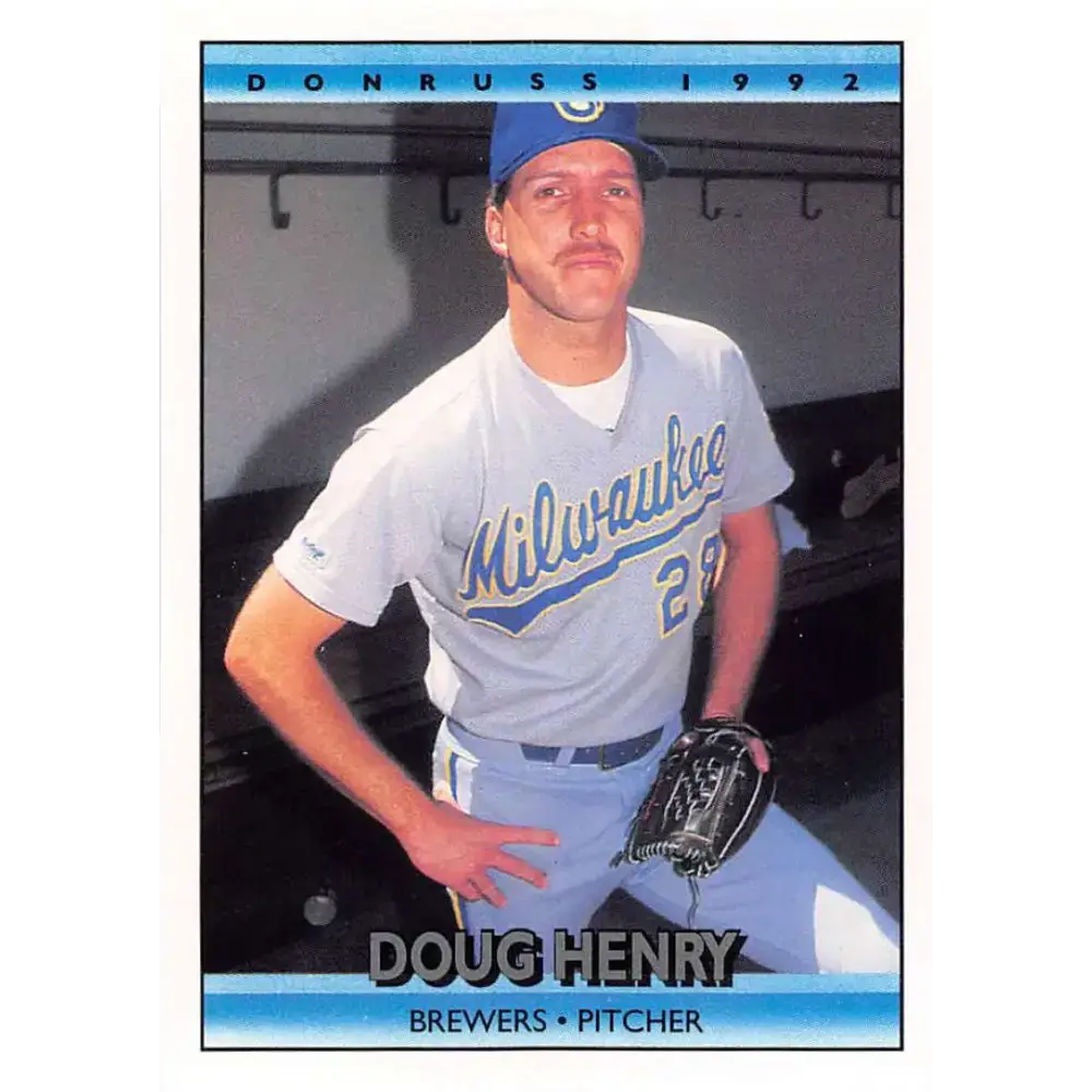 1992 Donruss #663 Doug Henry NM-MT RC Rookie Milwaukee Brewers Baseball Card - Baseball Card Single