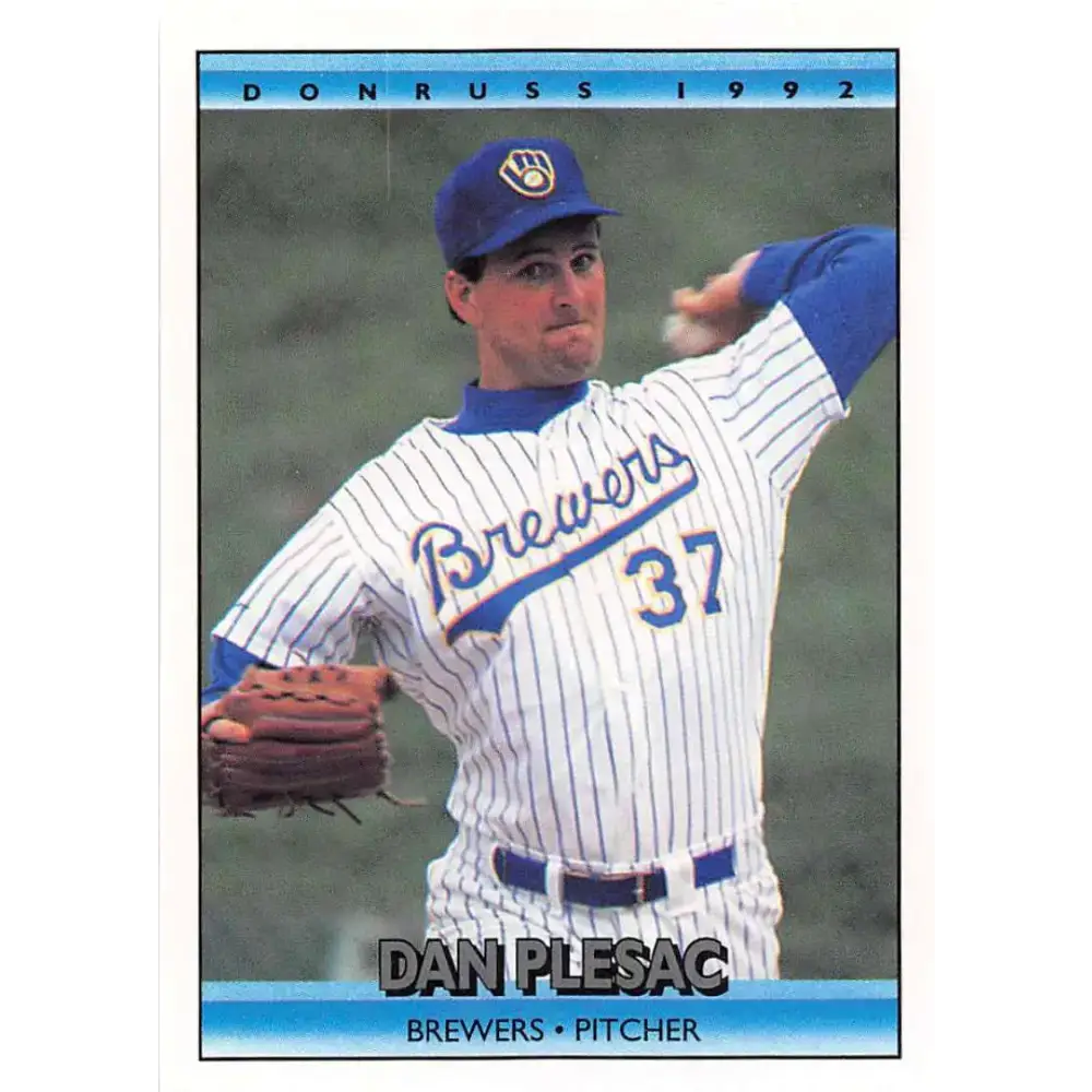 1992 Donruss #682 Dan Plesac NM-MT Milwaukee Brewers Baseball Card - Baseball Card Single