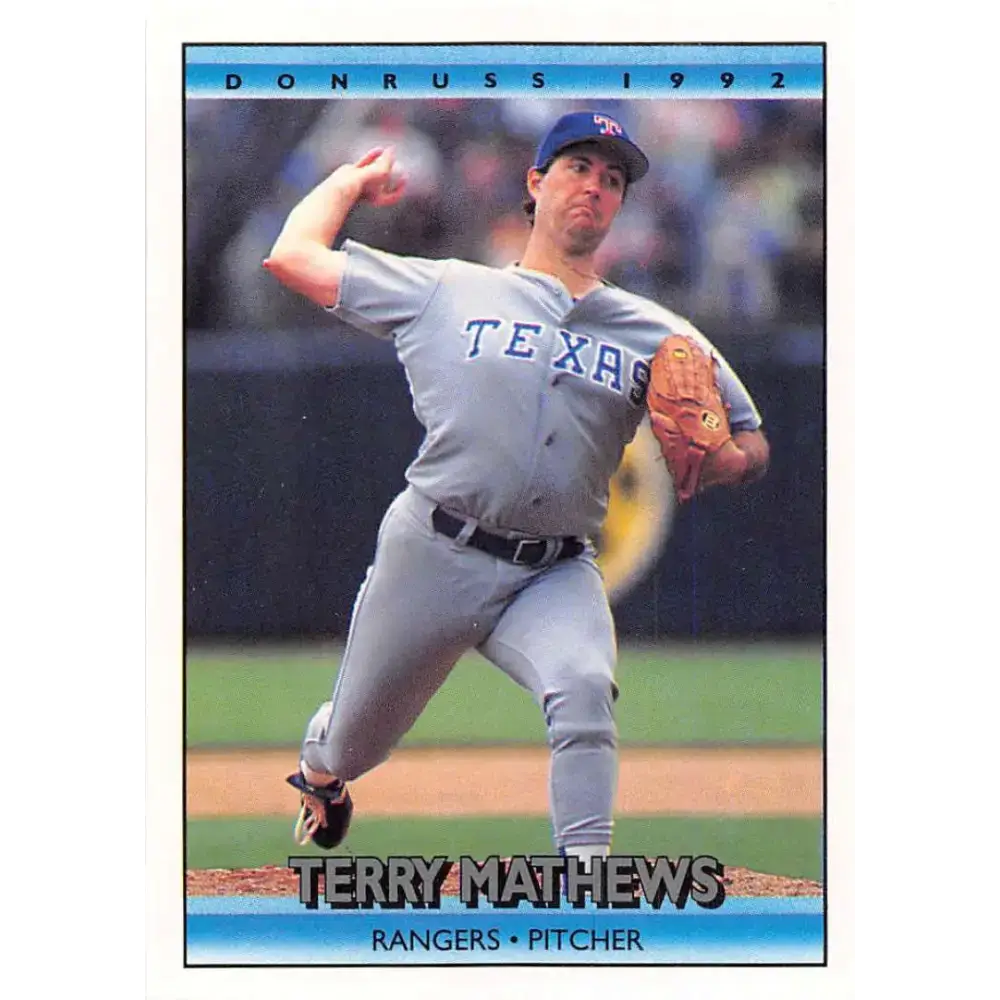 1992 Donruss #694 Terry Mathews NM-MT RC Rookie Texas Rangers Baseball Card - Baseball Card Single
