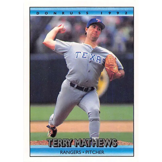 1992 Donruss #694 Terry Mathews NM-MT RC Rookie Texas Rangers Baseball Card - Baseball Card Single
