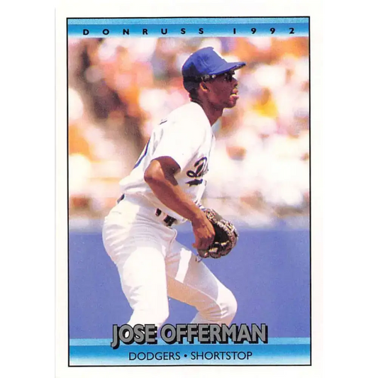 1992 Donruss #721 Jose Offerman NM-MT Los Angeles Dodgers Baseball Card - Baseball Card Single
