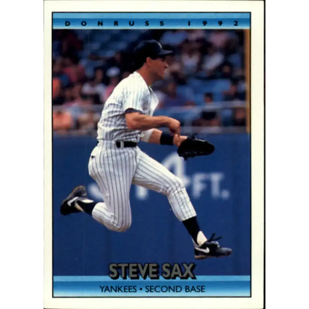 1992 Donruss #729 Steve Sax NM-MT New York Yankees Baseball Card - Baseball Card Single