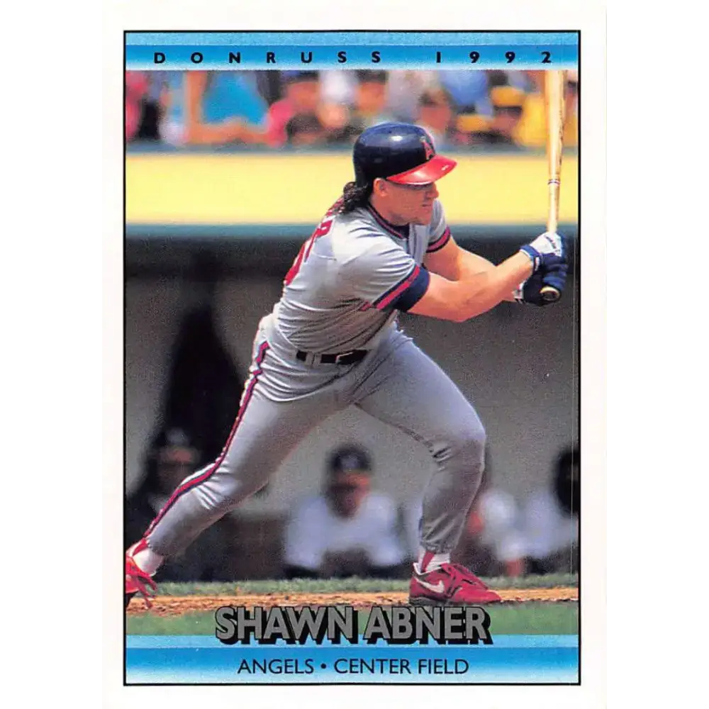 1992 Donruss #736 Shawn Abner NM-MT California Angels Baseball Card - Baseball Card Single
