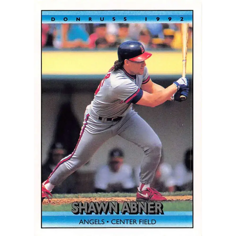 1992 Donruss #736 Shawn Abner NM-MT California Angels Baseball Card - Baseball Card Single