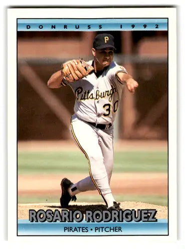 Original gloss Rosario Rodriguez baseball card from 1992 Donruss Pirates NM Near Mint