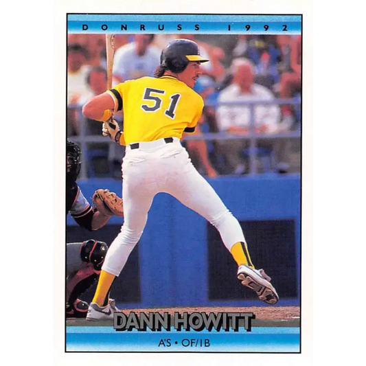 1992 Donruss #751 Dann Howitt NM-MT Oakland Athletics Baseball Card - Baseball Card Single
