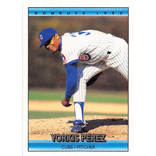 1992 Donruss #754 Yorkis Perez NM-MT Chicago Cubs Baseball Card - Baseball Card Single