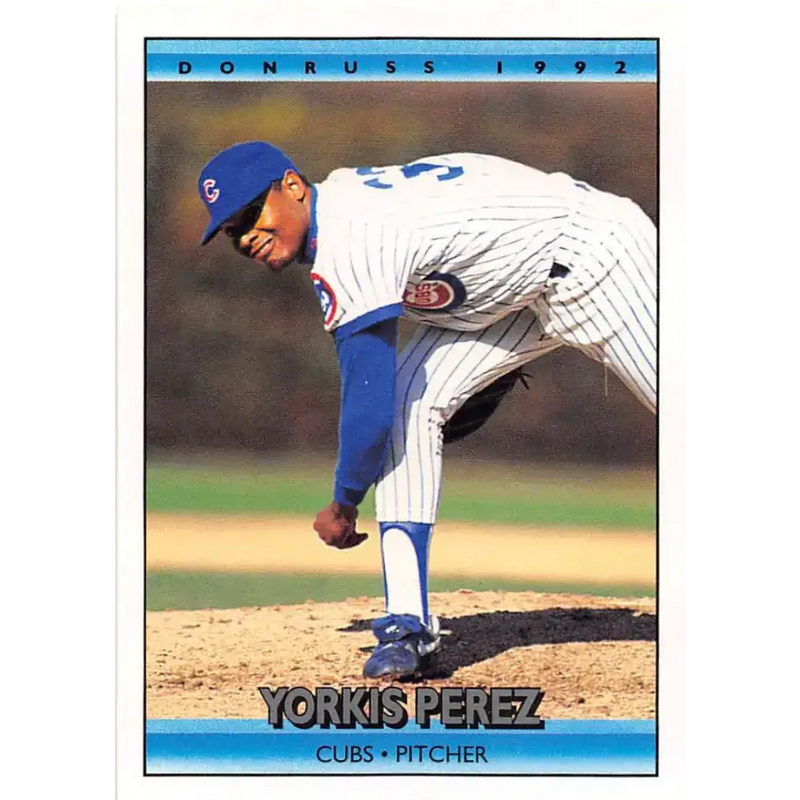 1992 Donruss #754 Yorkis Perez NM-MT Chicago Cubs Baseball Card - Baseball Card Single