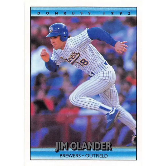 1992 Donruss #766 Jim Olander NM-MT RC Rookie Milwaukee Brewers Baseball Card - Baseball Card Single