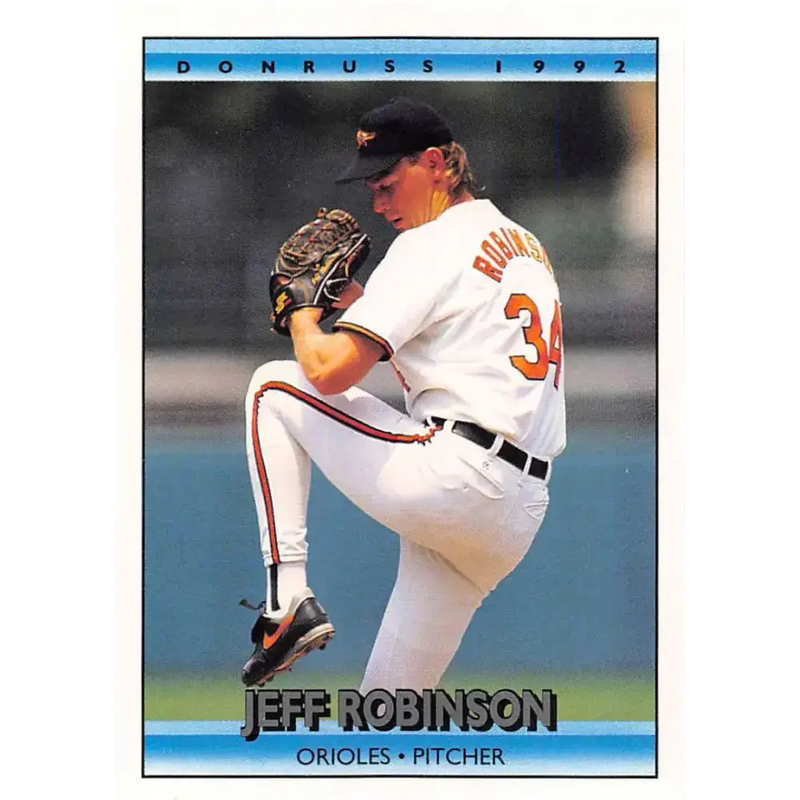 1992 Donruss #77 Jeff Robinson NM-MT Baltimore Orioles Baseball Card - Baseball Card Single