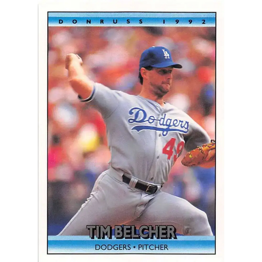 1992 Donruss #78 Tim Belcher NM-MT Los Angeles Dodgers Baseball Card - Baseball Card Single