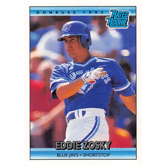 1992 Donruss #8 Eddie Zosky RR NM-MT Toronto Blue Jays Baseball Card - Baseball Card Single