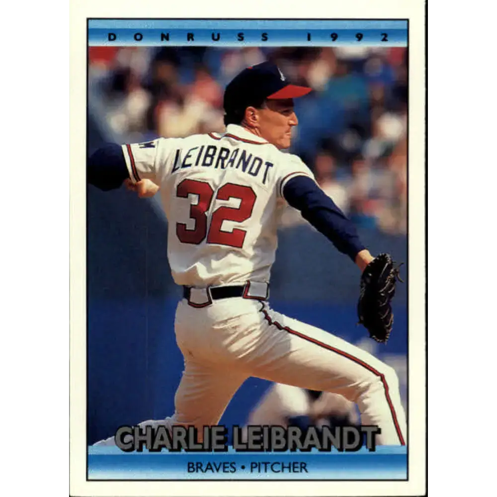 1992 Donruss #84 Charlie Leibrandt NM-MT Atlanta Braves Baseball Card - Baseball Card Single