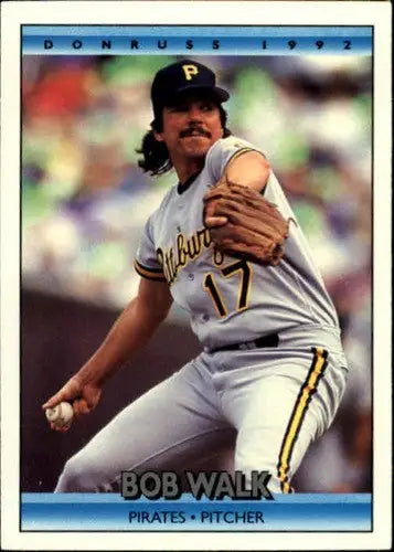 Original gloss Bob Walk baseball card from 1992 Donruss #88 Pirates NM-MT