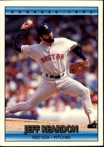 Original gloss of Jeff Reardon baseball card from 1992 Donruss #89 Red Sox