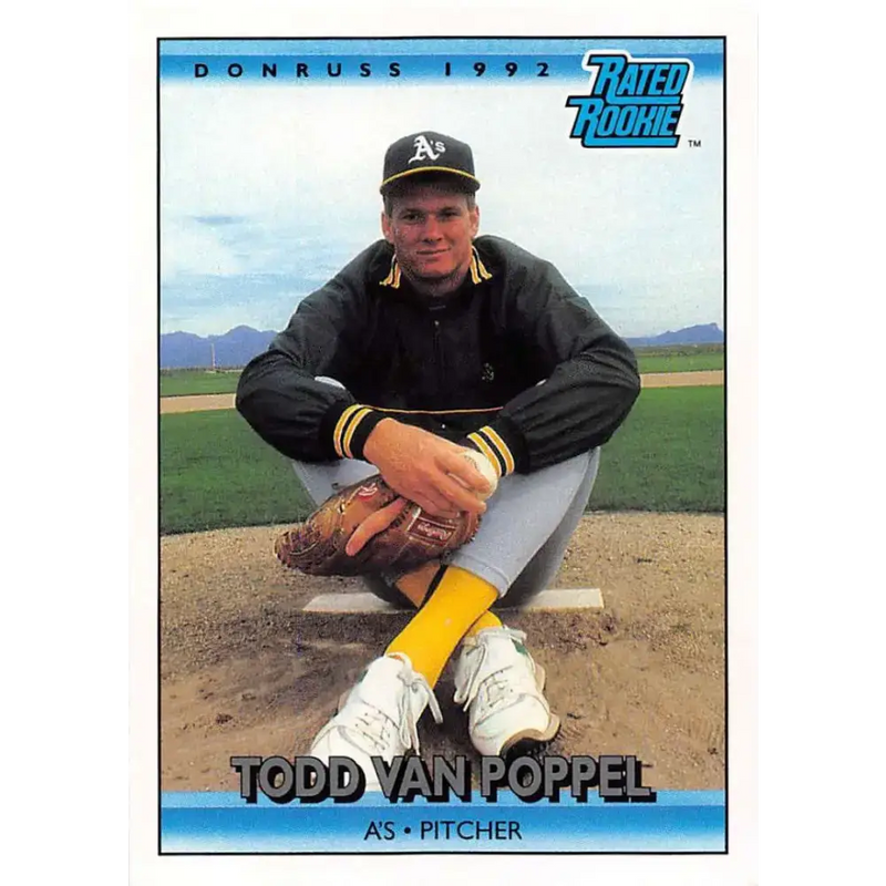 1992 Donruss #9 Todd Van Poppel RR NM-MT Oakland Athletics Baseball Card - Baseball Card Single