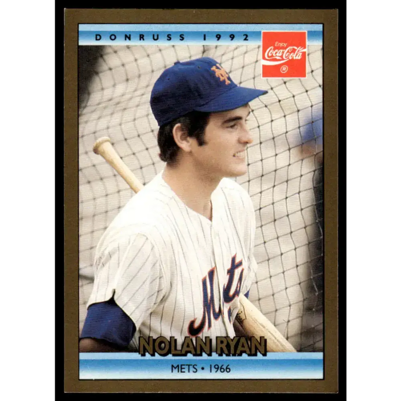 1992 Donruss Coca-Cola Nolan Ryan #1 Nolan Ryan EX/NM New York Mets Baseball Card - Baseball Card Single
