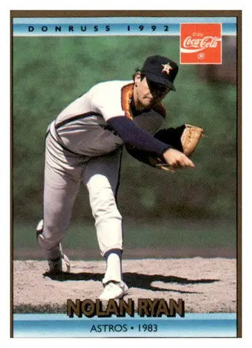Nolan Ryan baseball card with original gloss featuring Nolan Ryan Houston Astros player