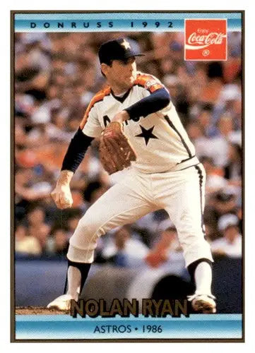 Original gloss Nolan Ryan baseball card featuring Nolan Ryan Houston Astros team
