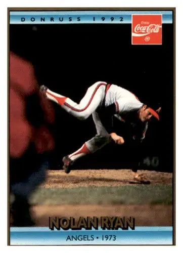 Original gloss Nolan Ryan baseball card featuring California Angels from 1992 Donruss