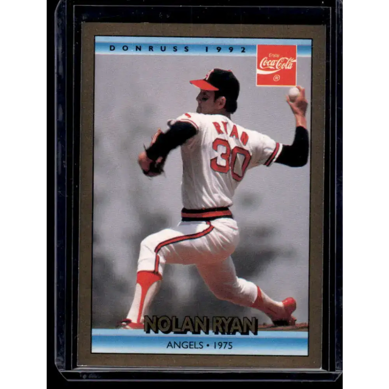 1992 Donruss Coca-Cola Nolan Ryan #9 Nolan Ryan California Angels NM-MT Baseball Card - Baseball Card Single